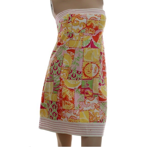 Lilly Pulitzer Sz 14 strapless sundress like new - Picture 1 of 7